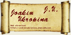 Joakim Ukropina vizit kartica